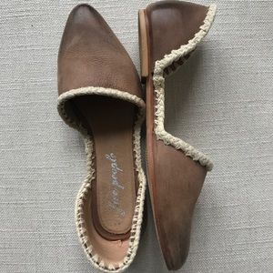 Free People Brown Leather Flats